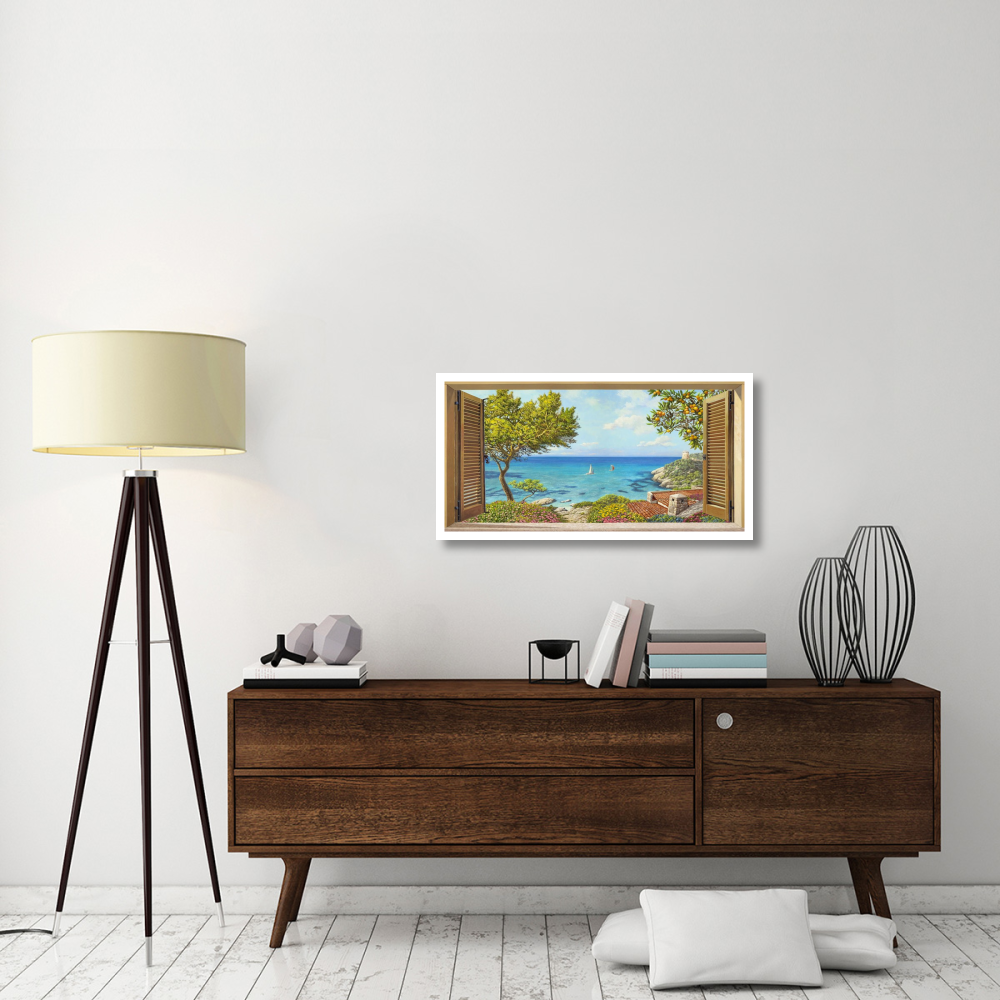 Finestra sul mare-Paper Art-38&quotx20"