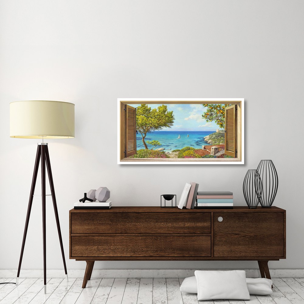 Finestra sul mare-Paper Art-50&quotx26"