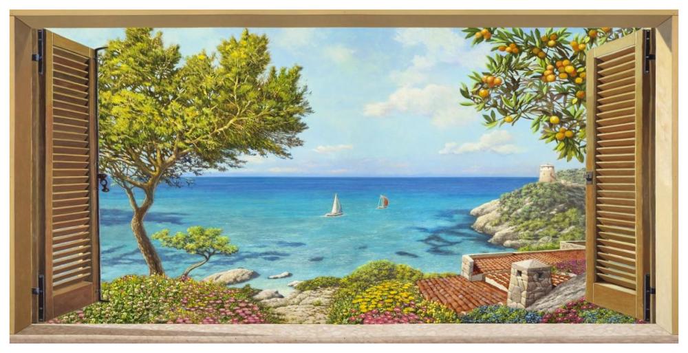 Finestra sul mare-Paper Art-74"x38"