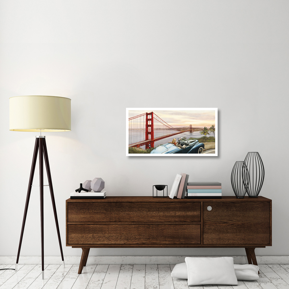 Golden Gate View-Paper Art-38&quotx20"