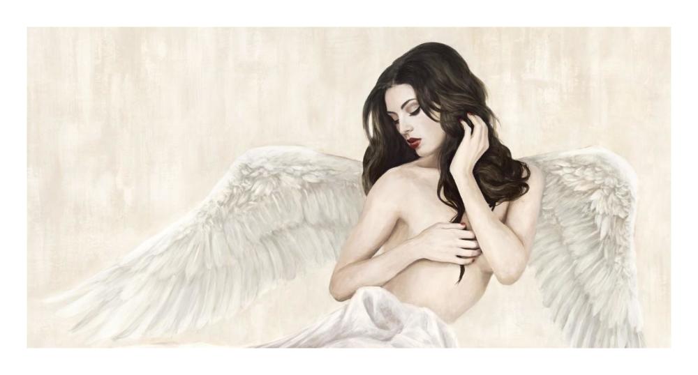 Inspiring Angel (detail)-Paper Art-26"x14"