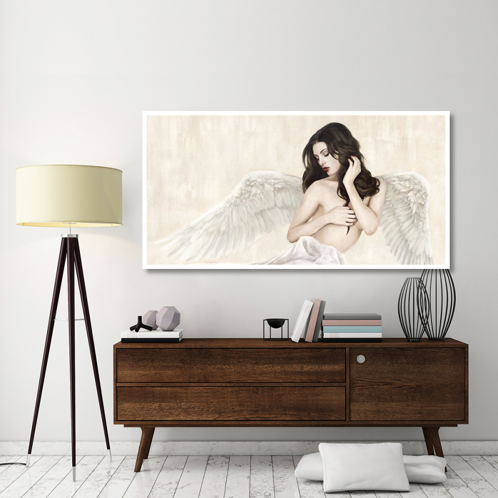 Inspiring Angel (detail)-Paper Art-74&quotx38"