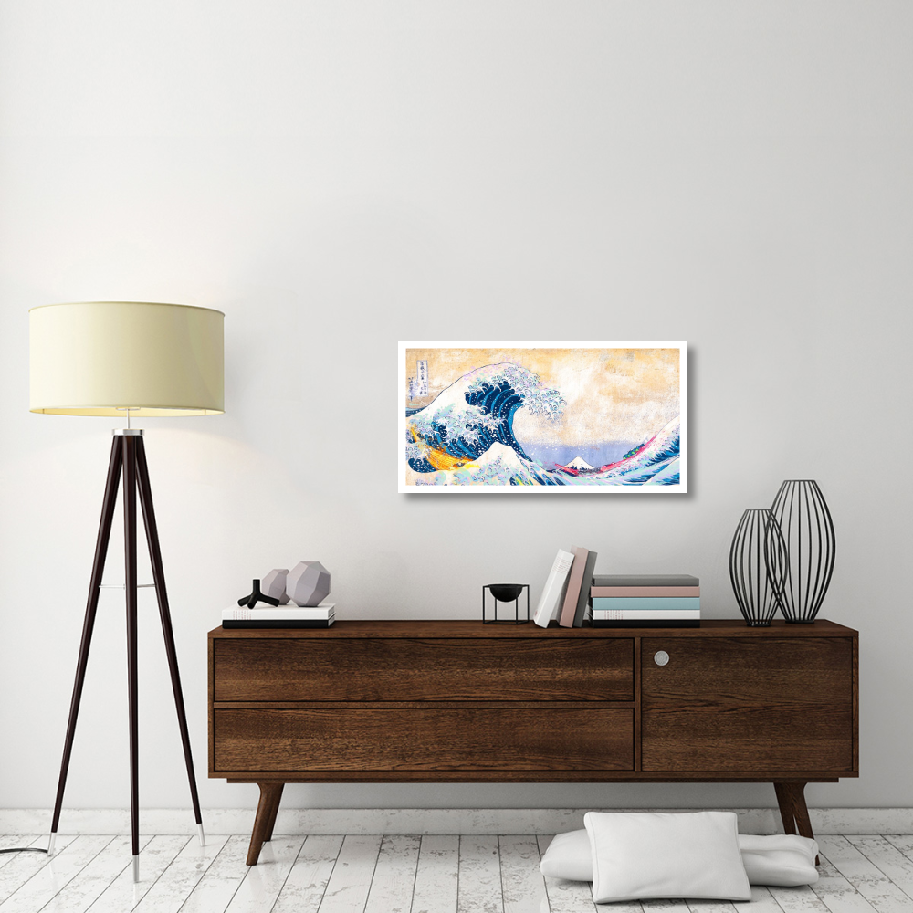 Hokusai's Wave 2.0 (detail)-Paper Art-38&quotx20"