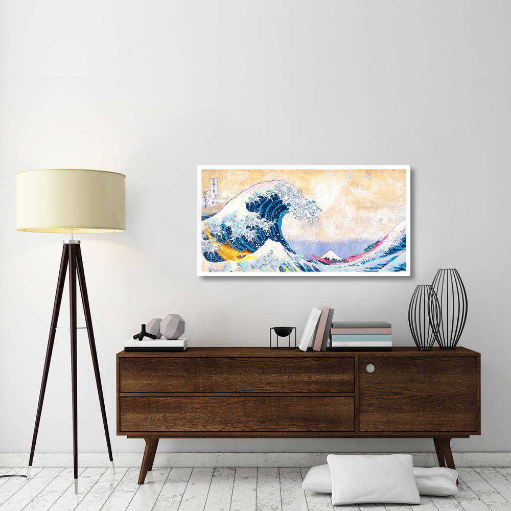 Hokusai's Wave 2.0 (detail)-Paper Art-50&quotx26"