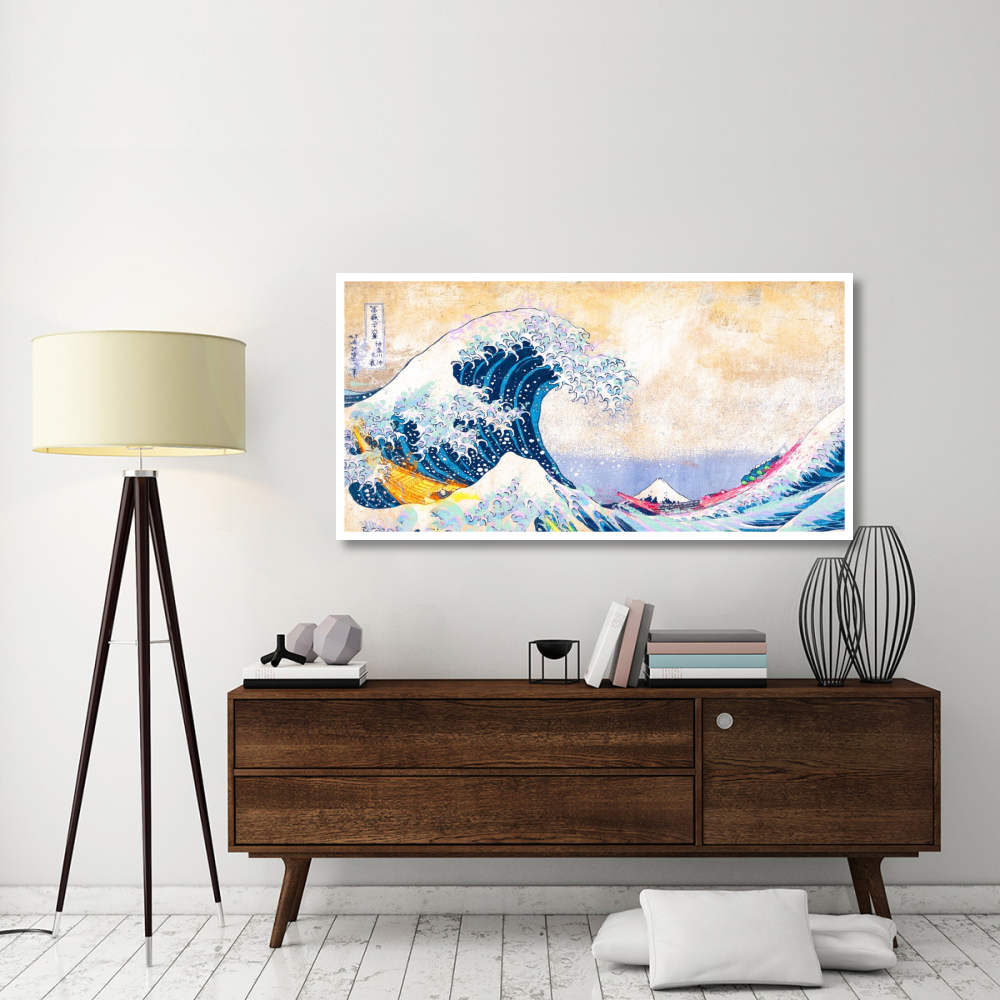 Hokusai's Wave 2.0 (detail)-Paper Art-62&quotx32"