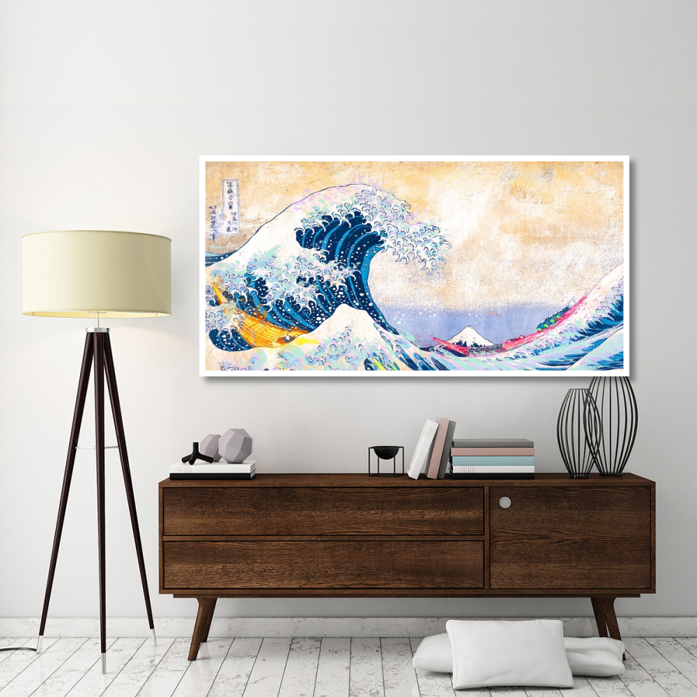 Hokusai's Wave 2.0 (detail)-Paper Art-74&quotx38"