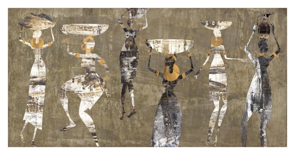 African Dance-Paper Art-38"x20"