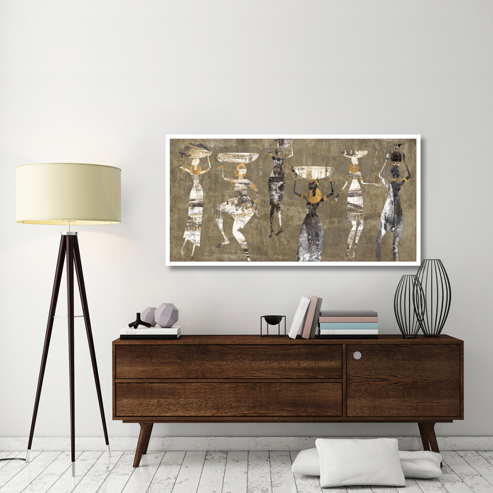 African Dance-Paper Art-62&quotx32"