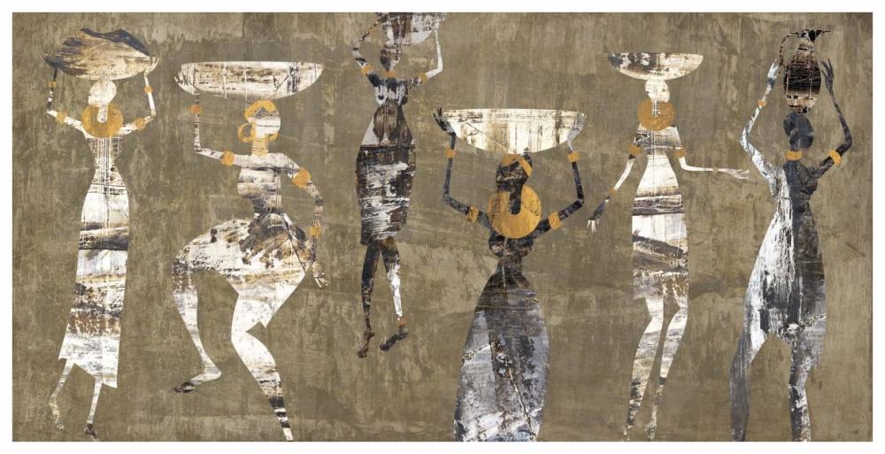 African Dance-Paper Art-74"x38"