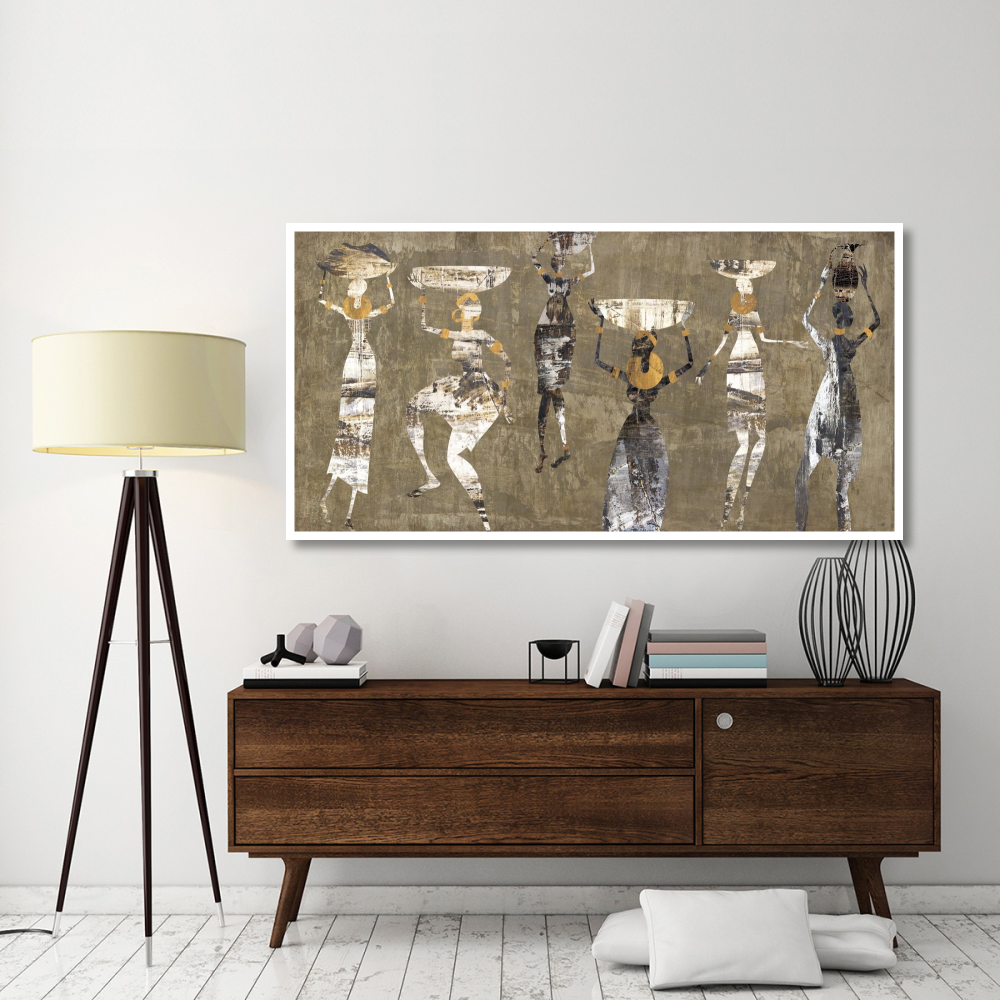 African Dance-Paper Art-74&quotx38"