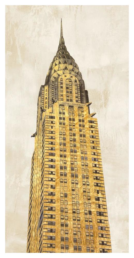 Gilded Skyscraper I-Paper Art-26"x50"