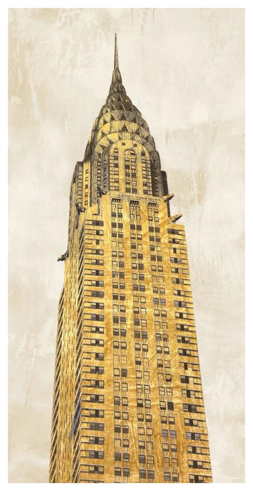 Gilded Skyscraper I-Paper Art-32"x62"