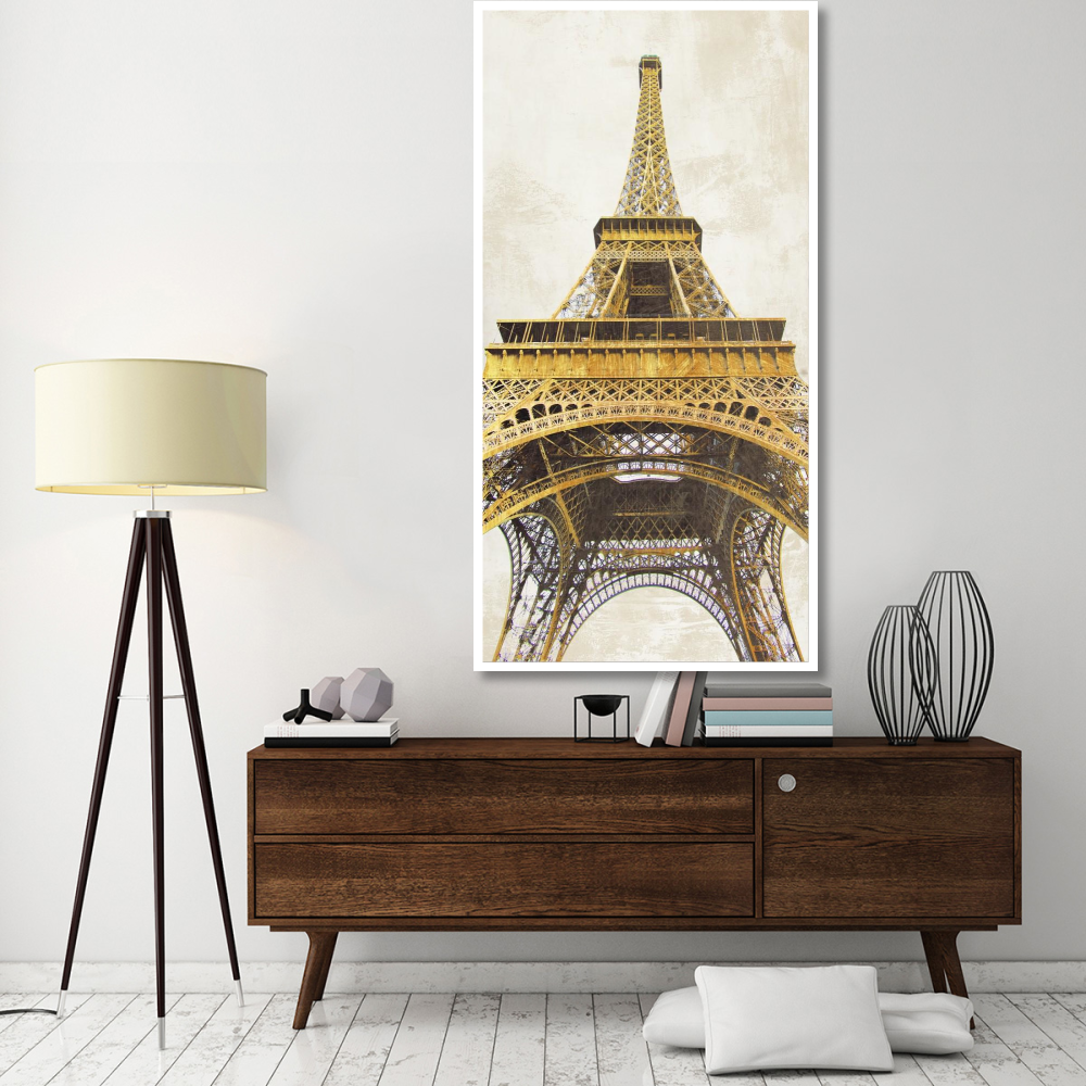 Gilded Eiffel Tower-Paper Art-38&quotx74"