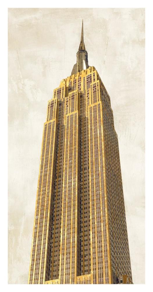 Gilded Skyscraper II-Paper Art-20"x38"