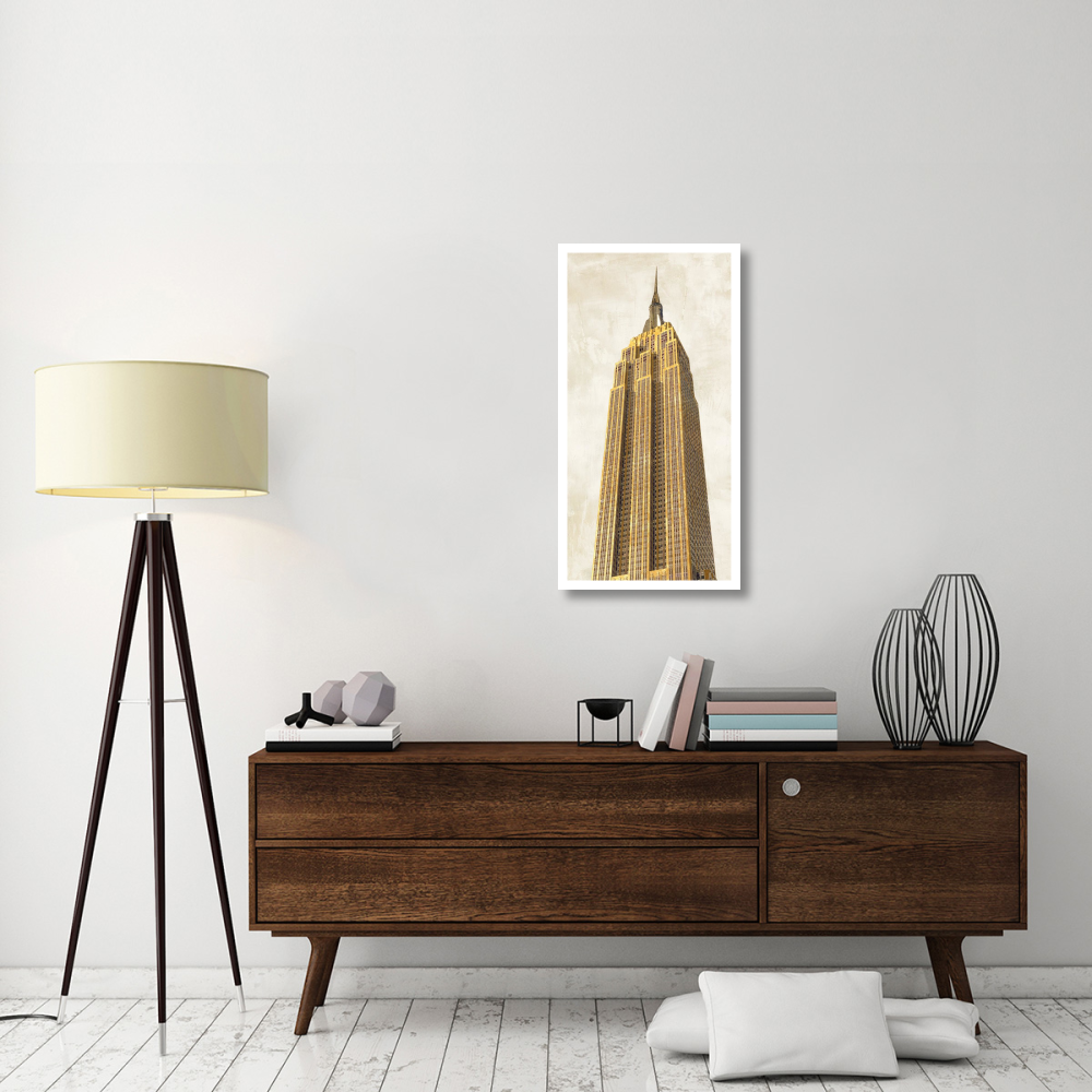Gilded Skyscraper II-Paper Art-20&quotx38"