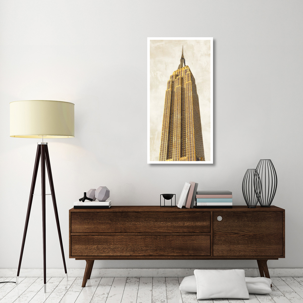 Gilded Skyscraper II-Paper Art-26&quotx50"