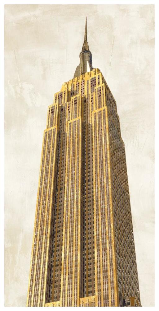 Gilded Skyscraper II-Paper Art-38"x74"
