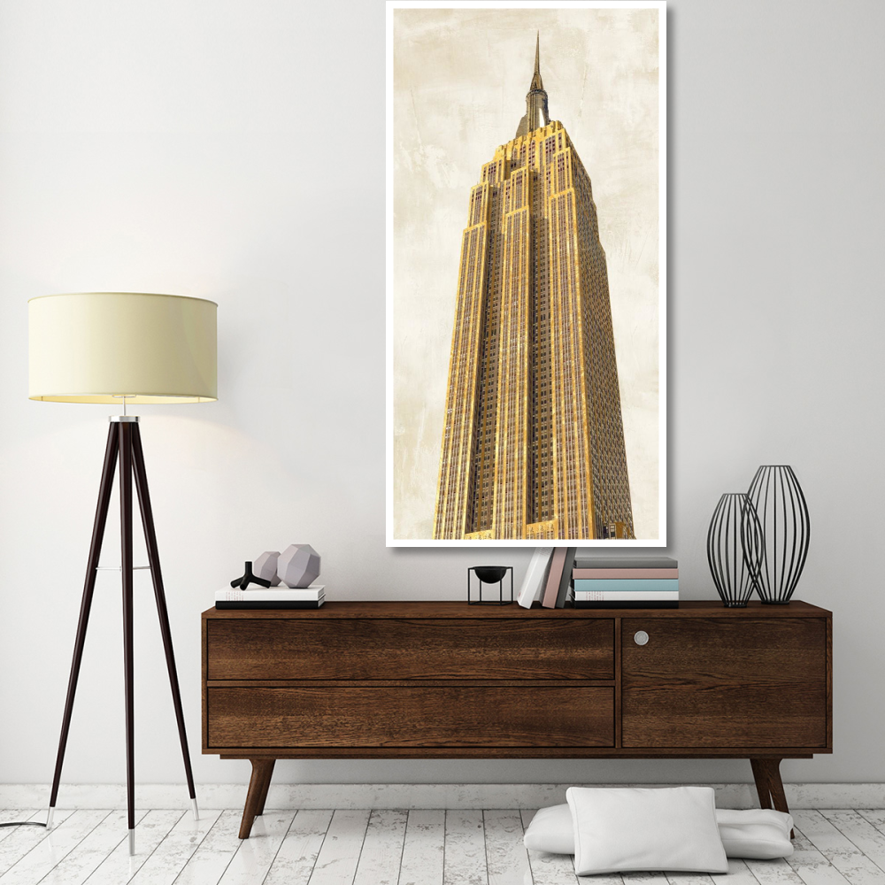 Gilded Skyscraper II-Paper Art-38&quotx74"