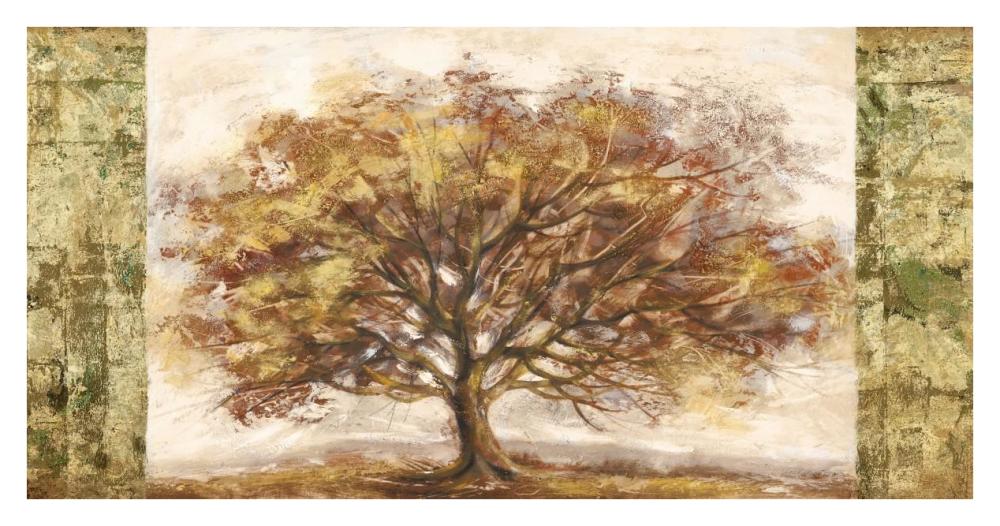 Golden Tree Panel-Paper Art-38"x20"