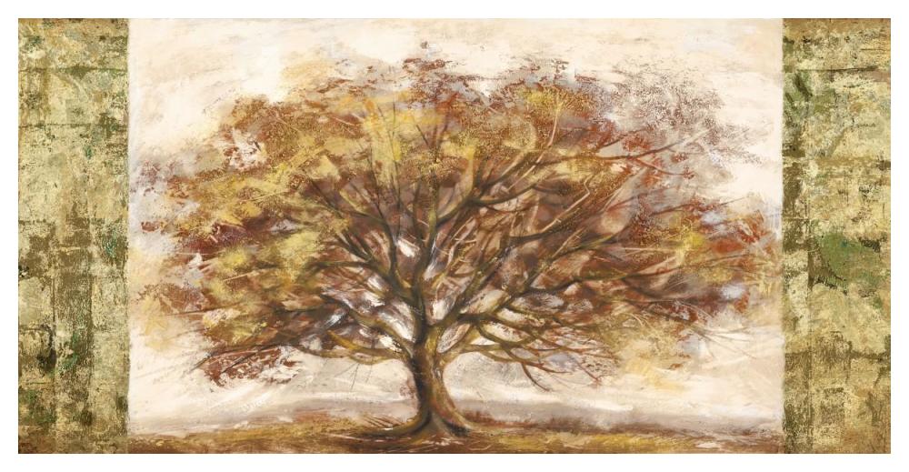 Golden Tree Panel-Paper Art-50"x26"