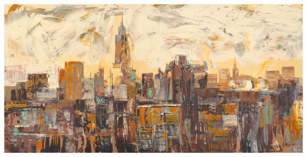 Mattino a New York-Paper Art-74"x38"