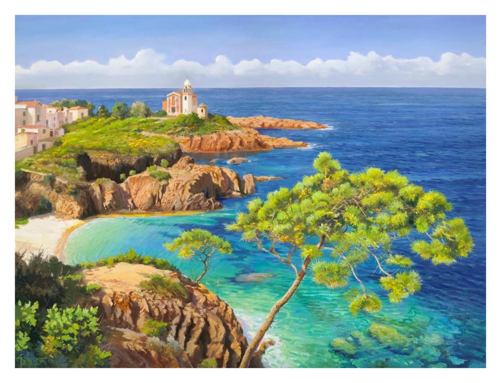 Costa del Mediterraneo-Paper Art-34"x26"