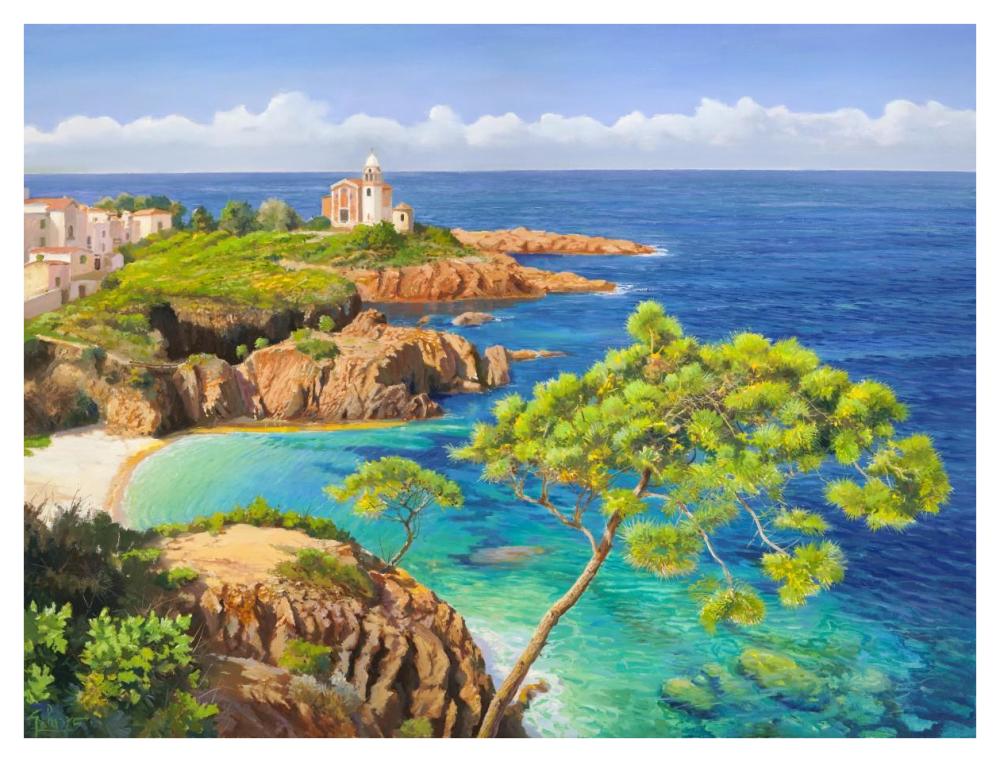 Costa del Mediterraneo-Paper Art-42"x32"