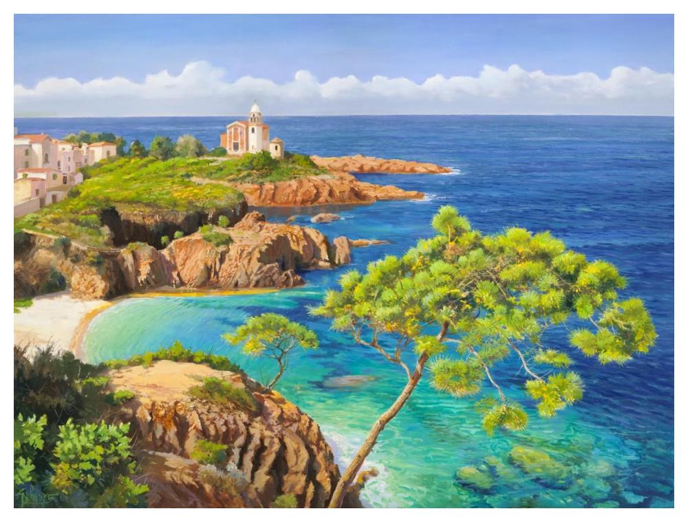 Costa del Mediterraneo-Paper Art-50"x38"