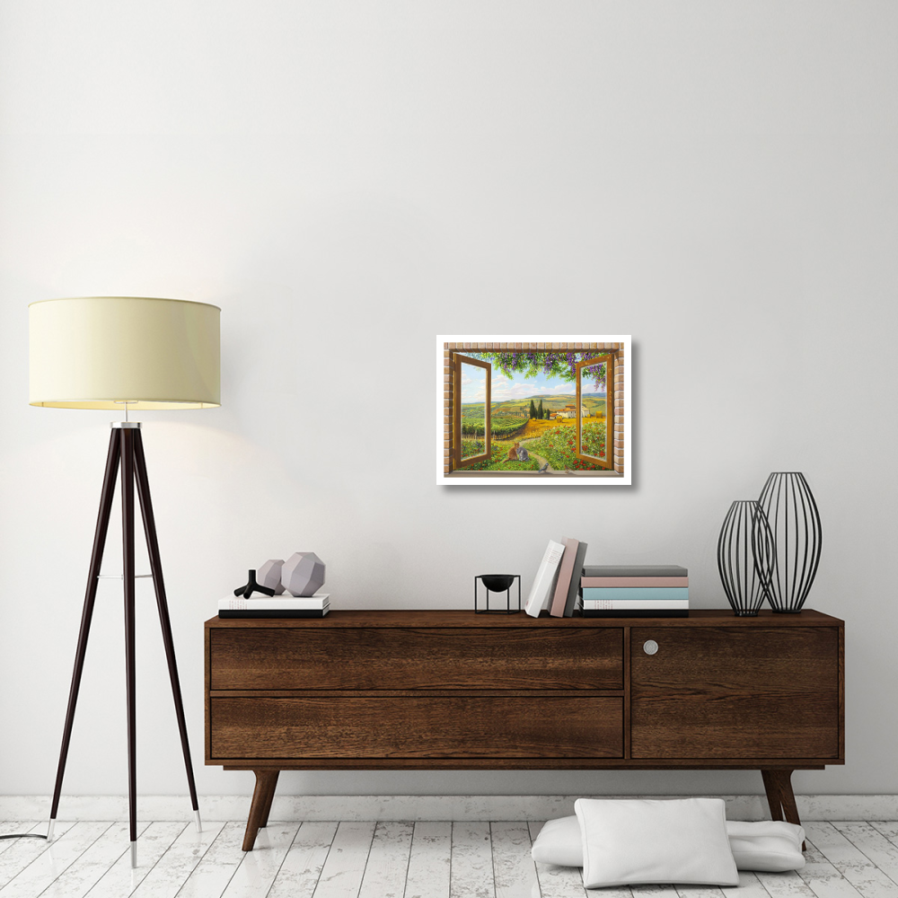 Finestra sulla campagna-Paper Art-26&quotx20"