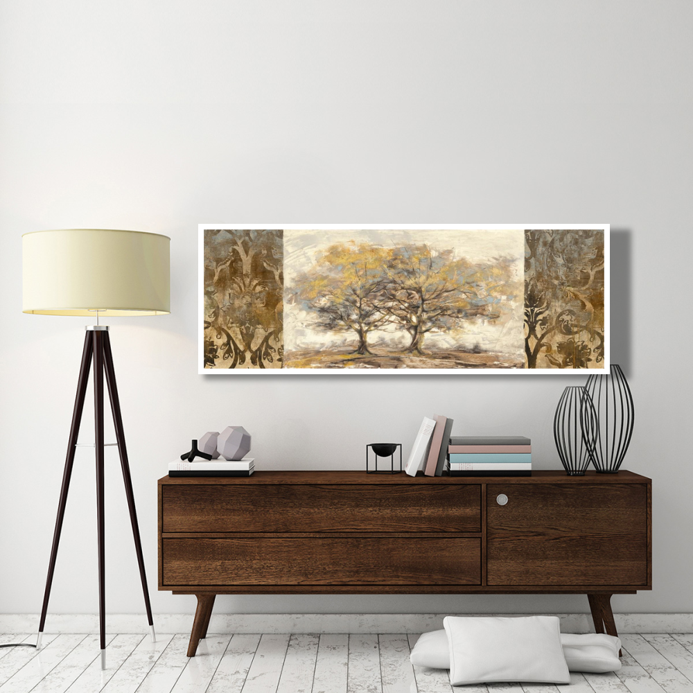 Golden trees-Paper Art-74&quotx26"