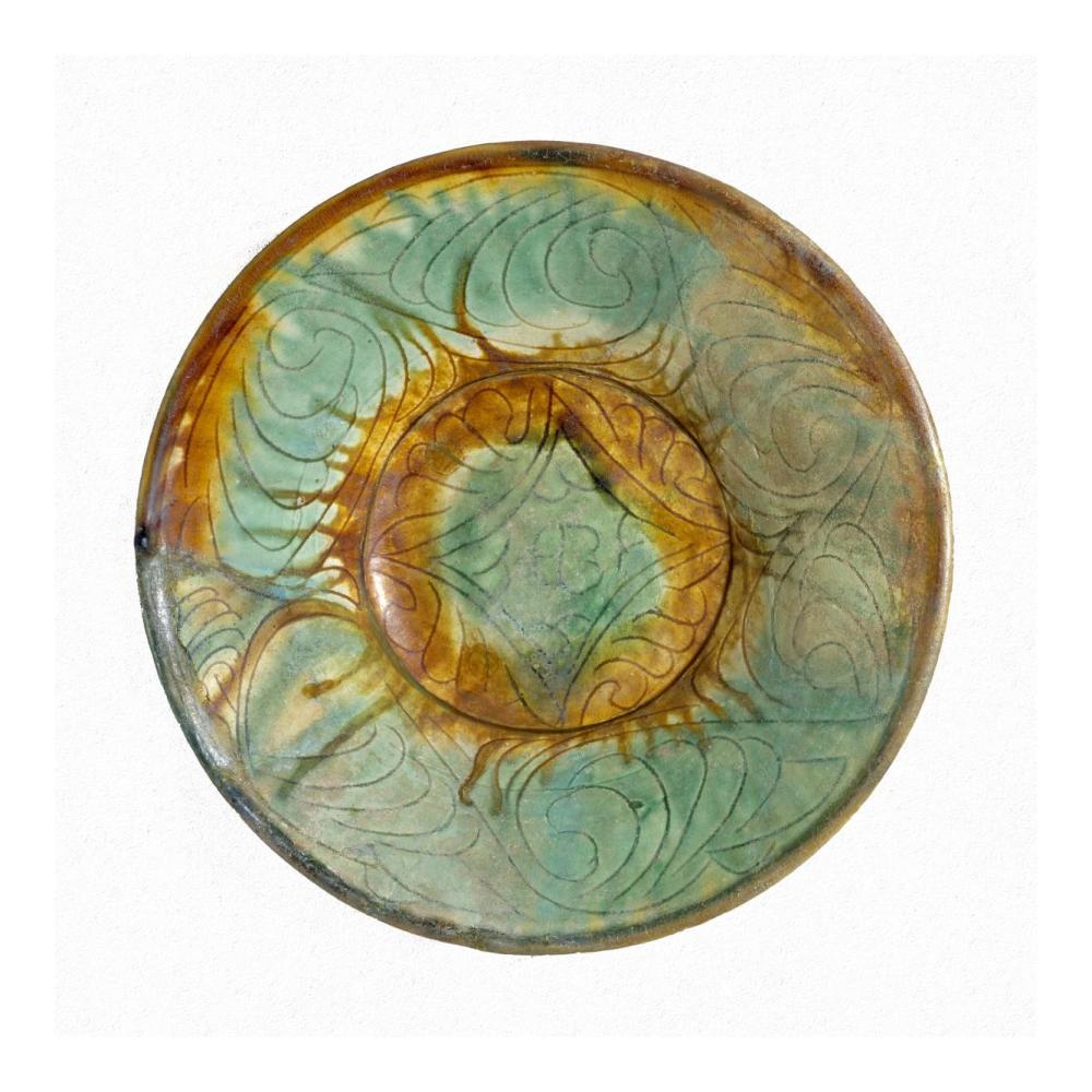 Green and Brown Bowl-Paper Art-20"x20"