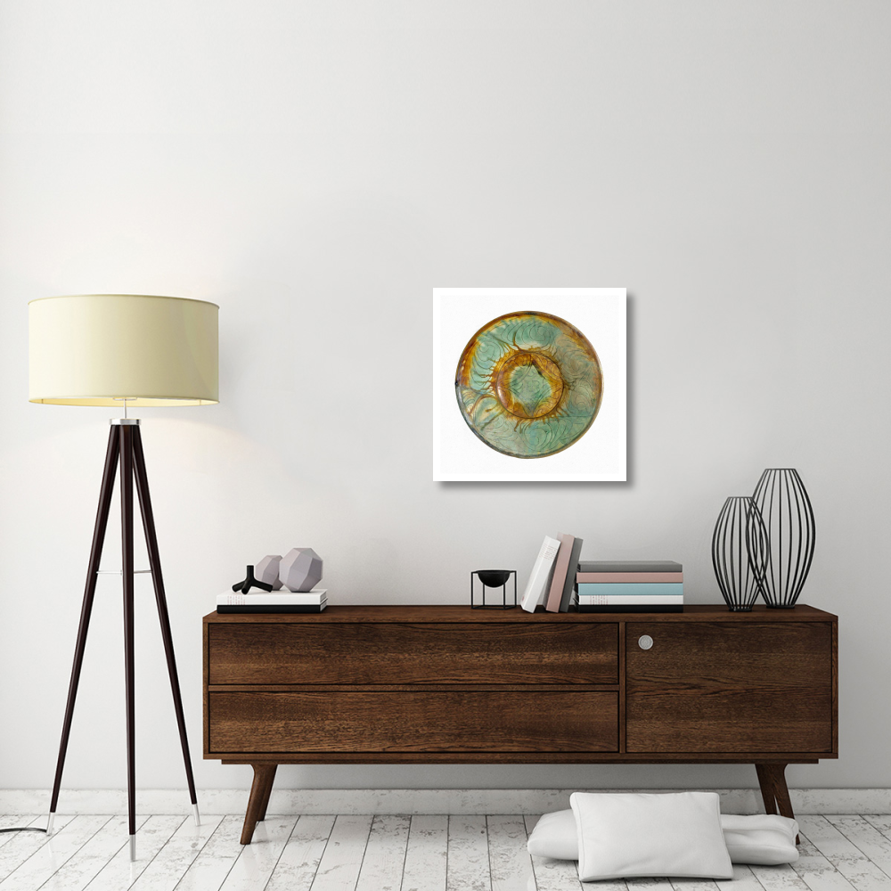Green and Brown Bowl-Paper Art-26&quotx26"