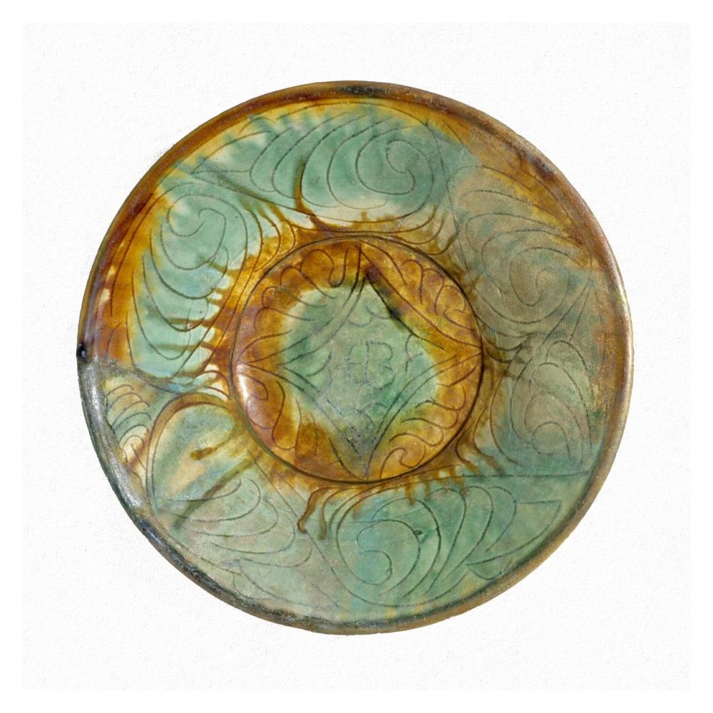 Green and Brown Bowl-Paper Art-32"x32"