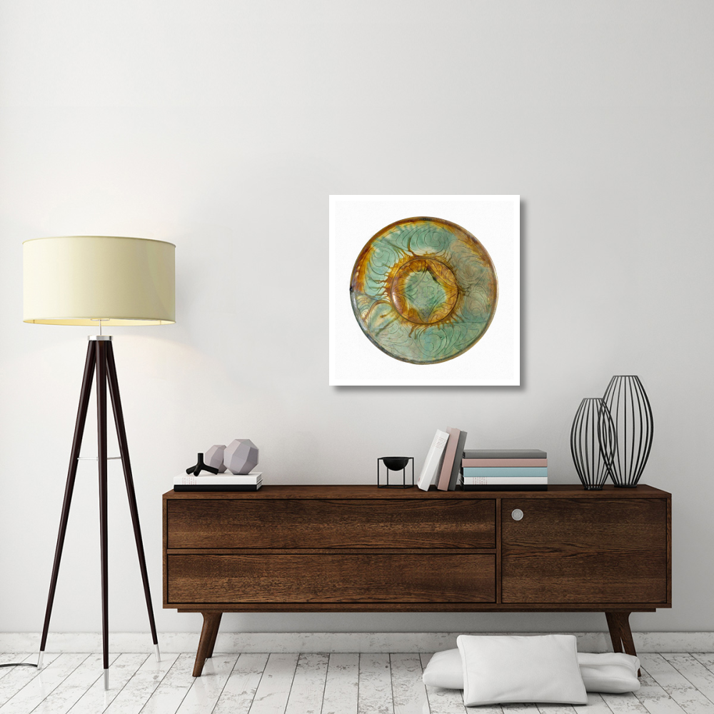 Green and Brown Bowl-Paper Art-32&quotx32"