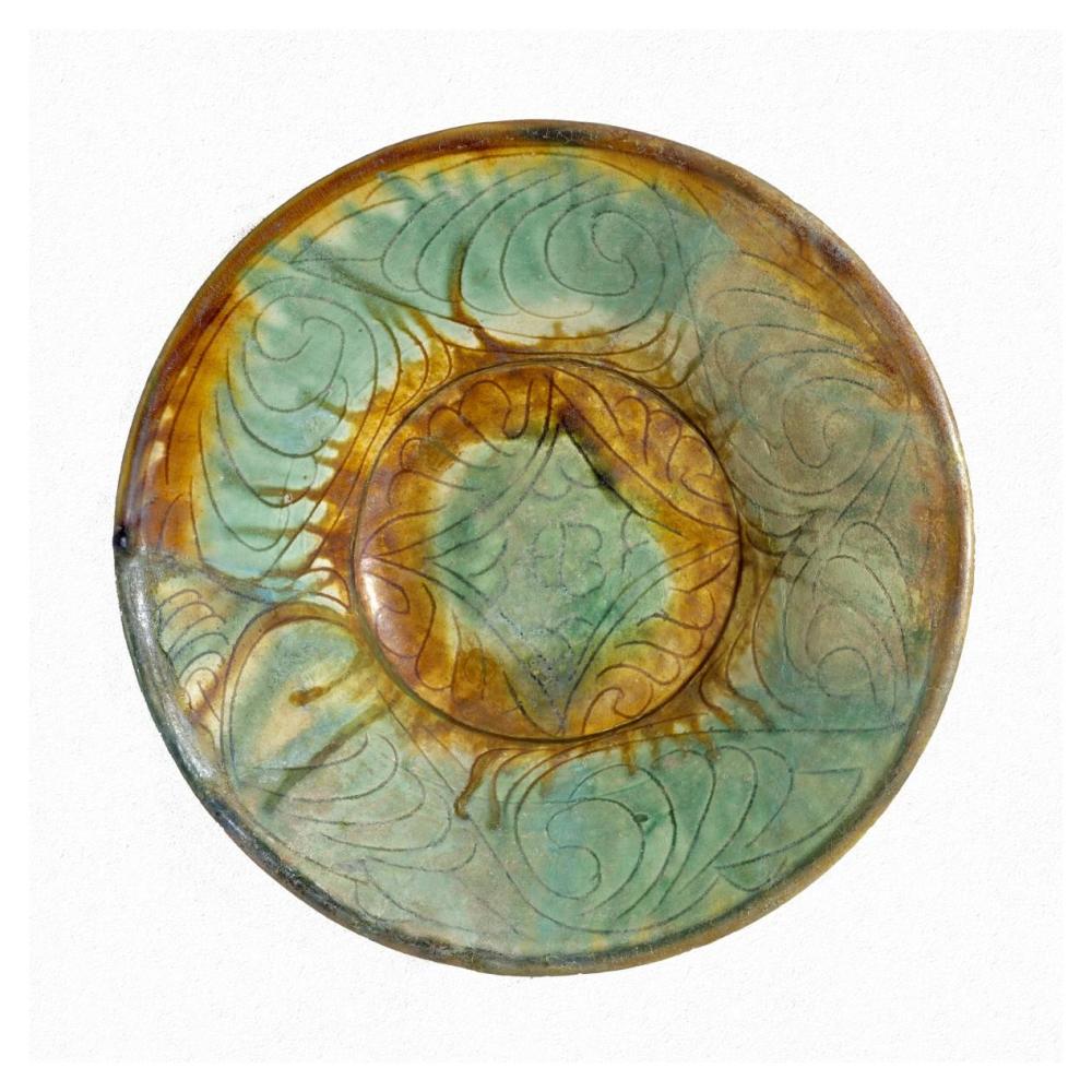 Green and Brown Bowl-Paper Art-38"x38"