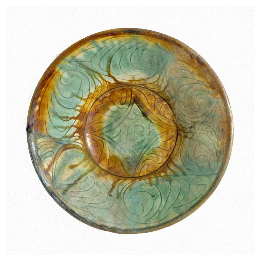 Green and Brown Bowl-Paper Art-42"x42"