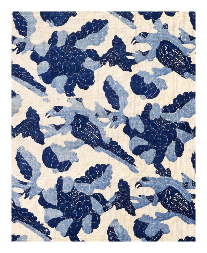 Whole-cloth Quilt (detail)-Paper Art-18"x22"