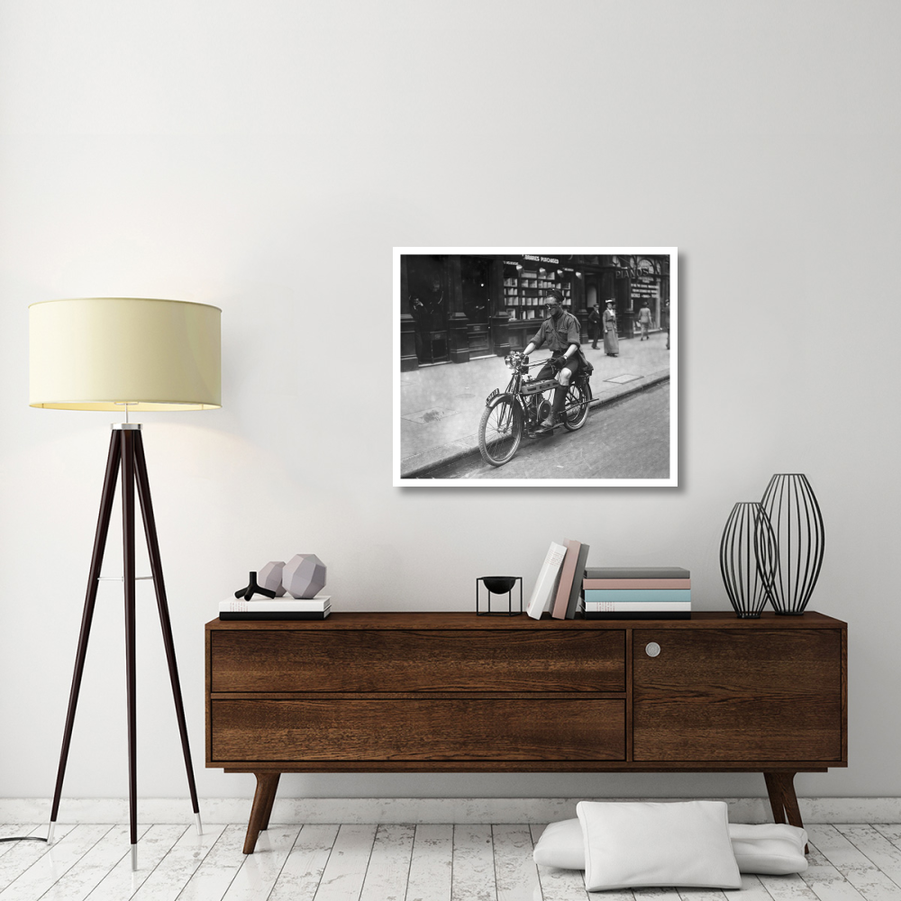 Boy Riding American Bike-Paper Art-38&quotx31.88"