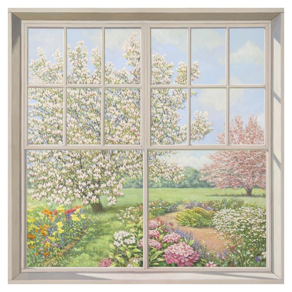 Finestra sul giardino-Paper Art-38"x38"