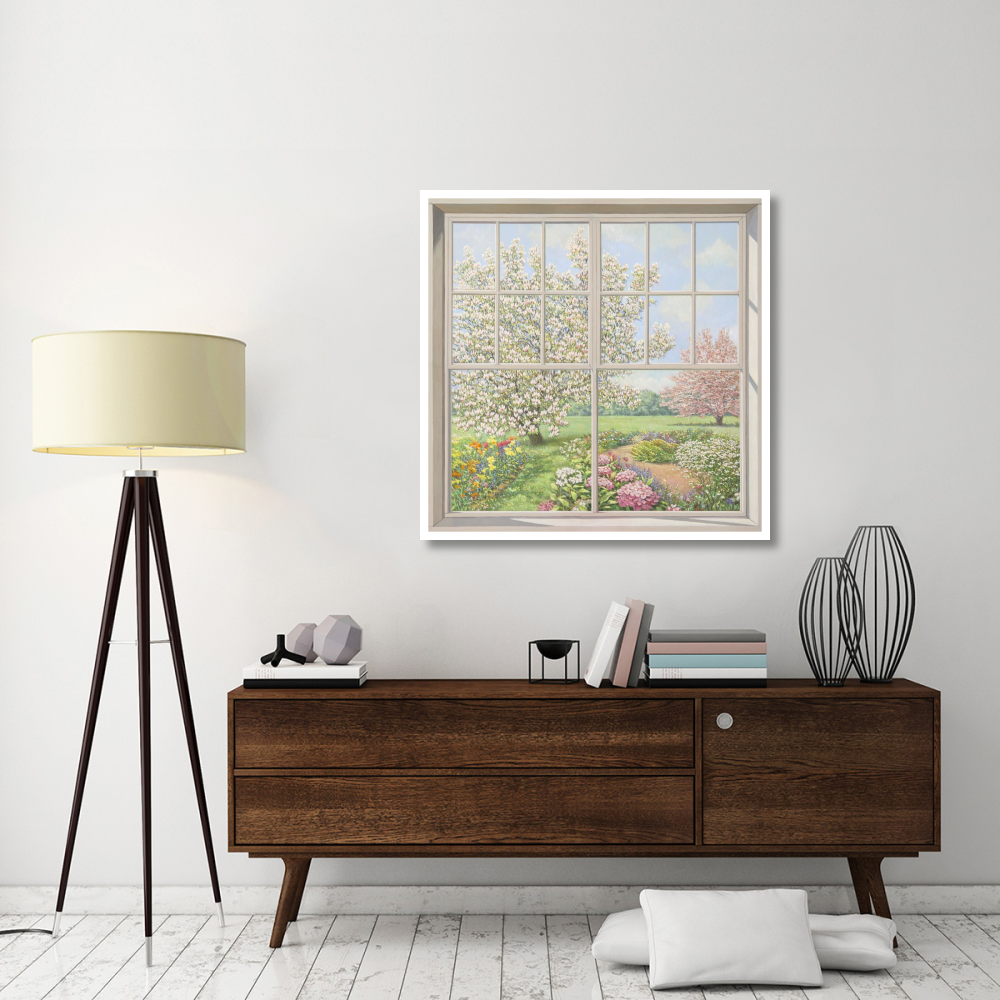 Finestra sul giardino-Paper Art-42&quotx42"