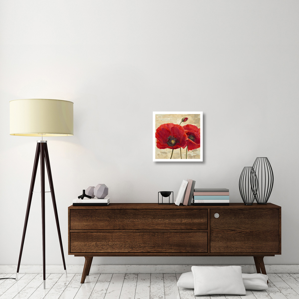 Red Poppies (detail II)-Paper Art-20&quotx20"