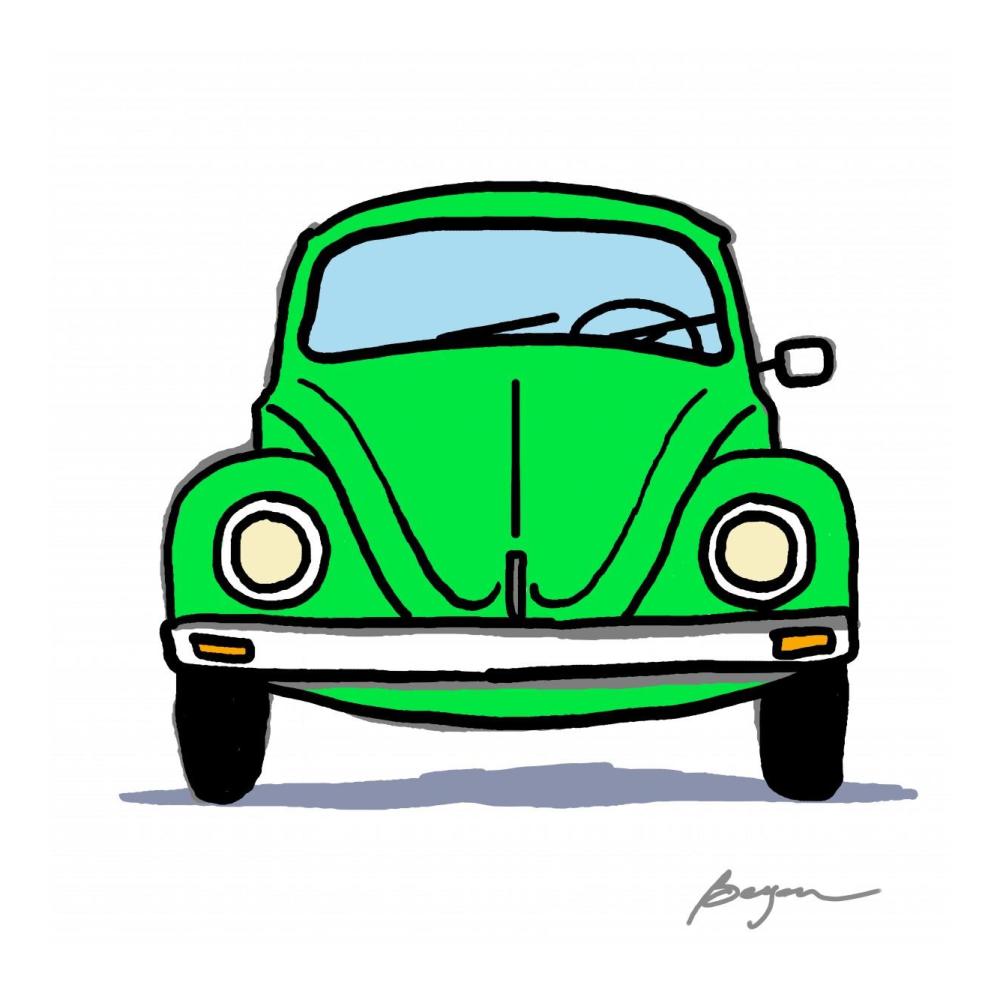 Green Bug-Paper Art-20"x20"