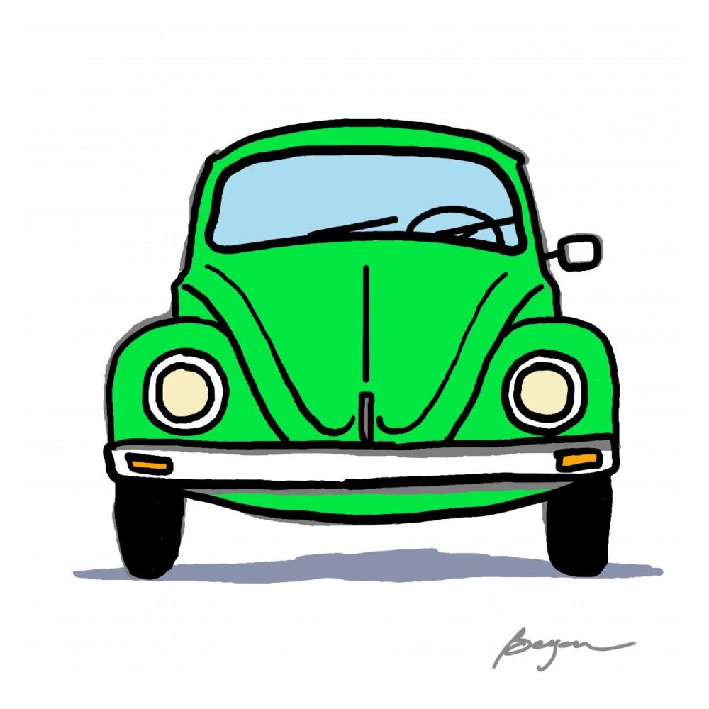 Green Bug-Paper Art-32"x32"