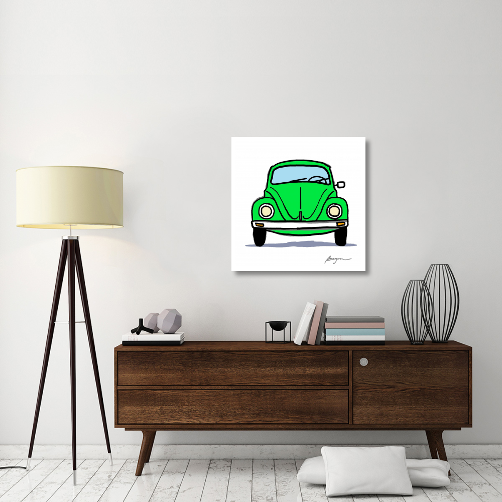 Green Bug-Paper Art-32&quotx32"