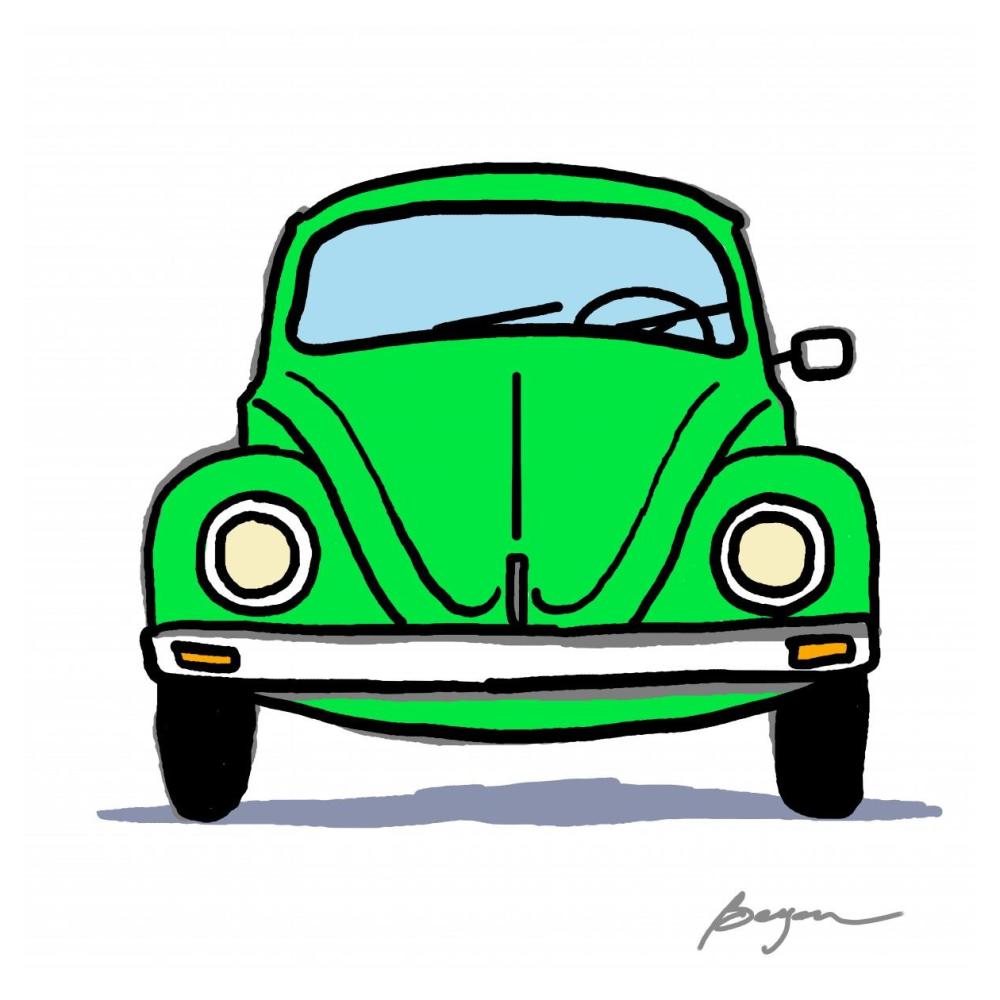 Green Bug-Paper Art-42"x42"