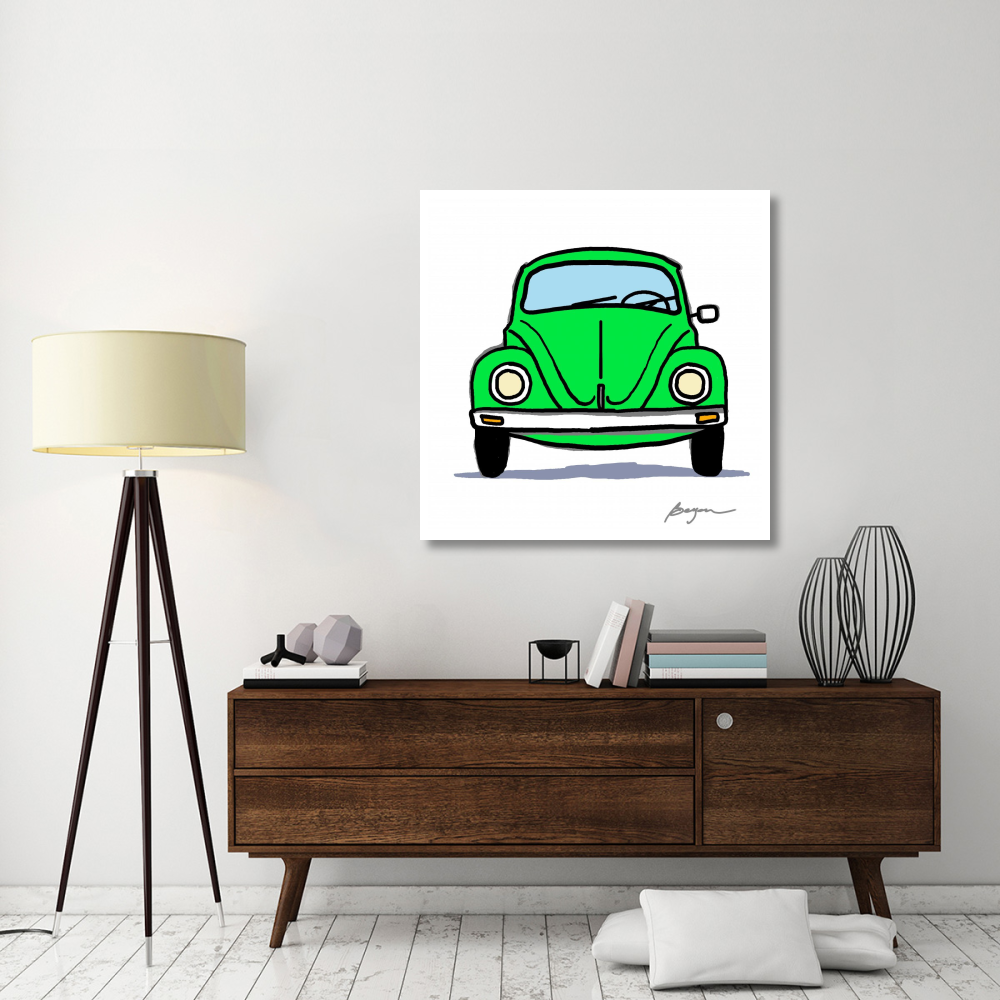 Green Bug-Paper Art-42&quotx42"