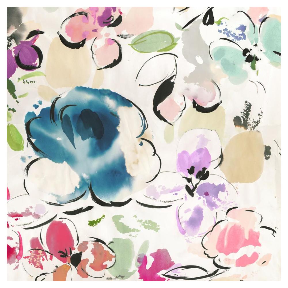Floral Funk I-Paper Art-42"x42"