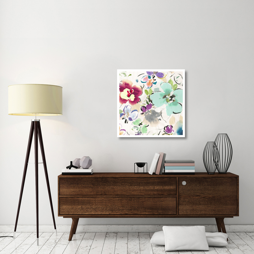 Floral Funk II-Paper Art-32&quotx32"