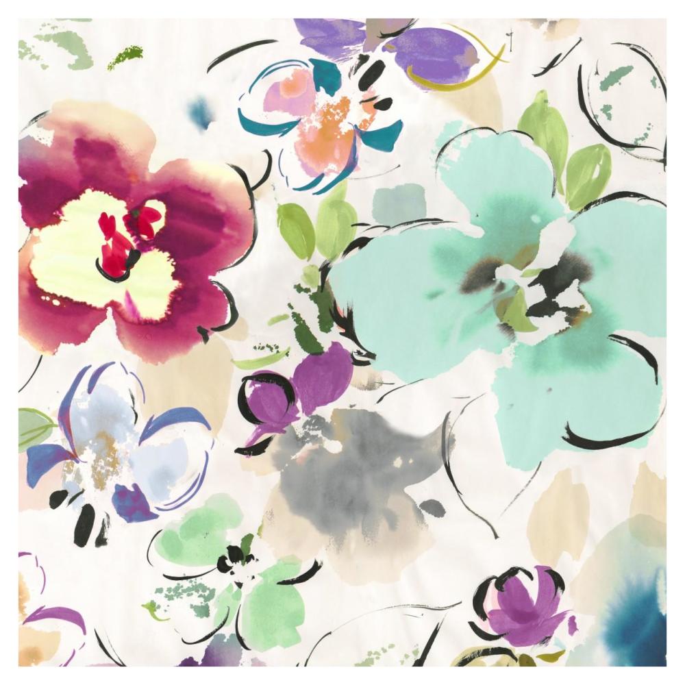 Floral Funk II-Paper Art-38"x38"