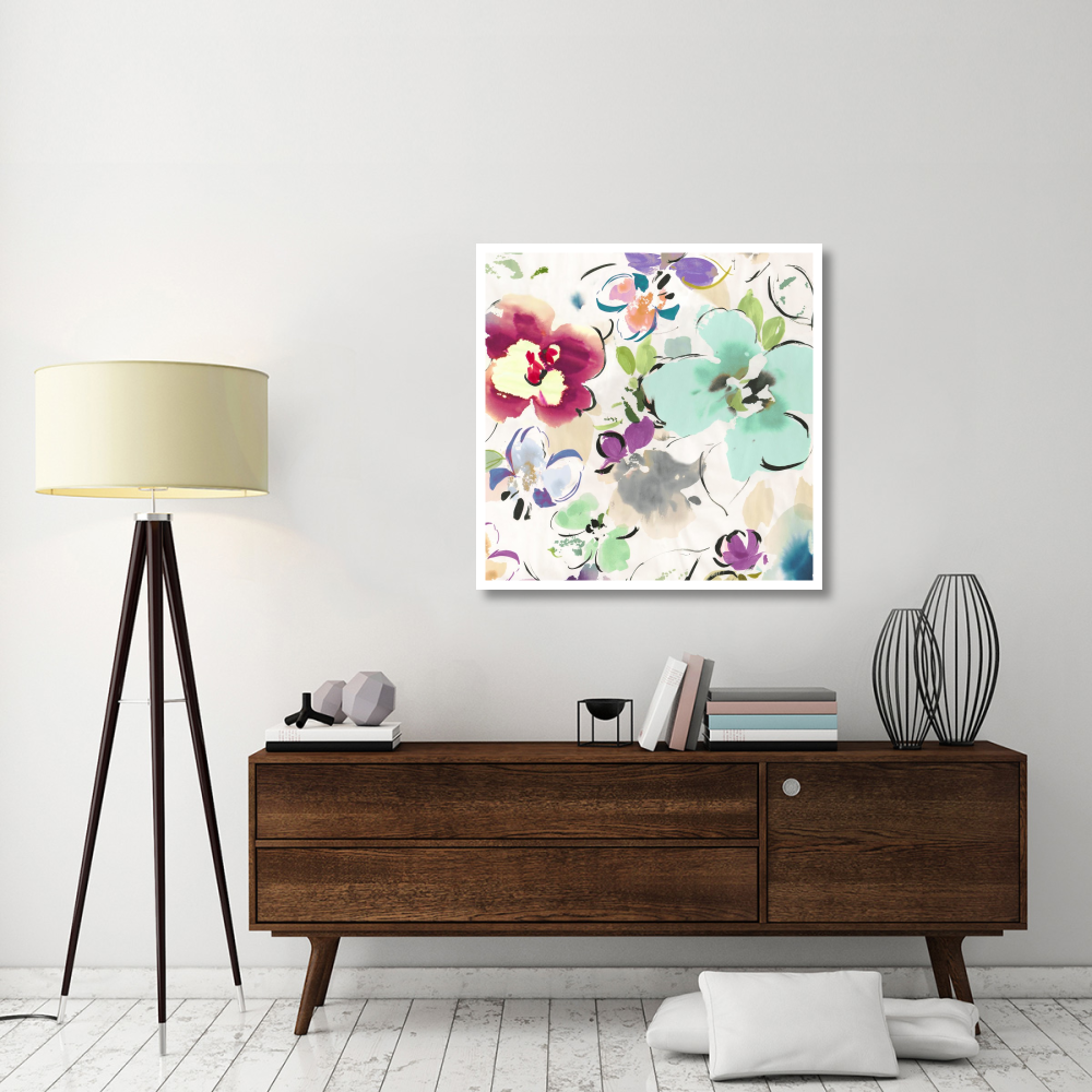 Floral Funk II-Paper Art-38&quotx38"